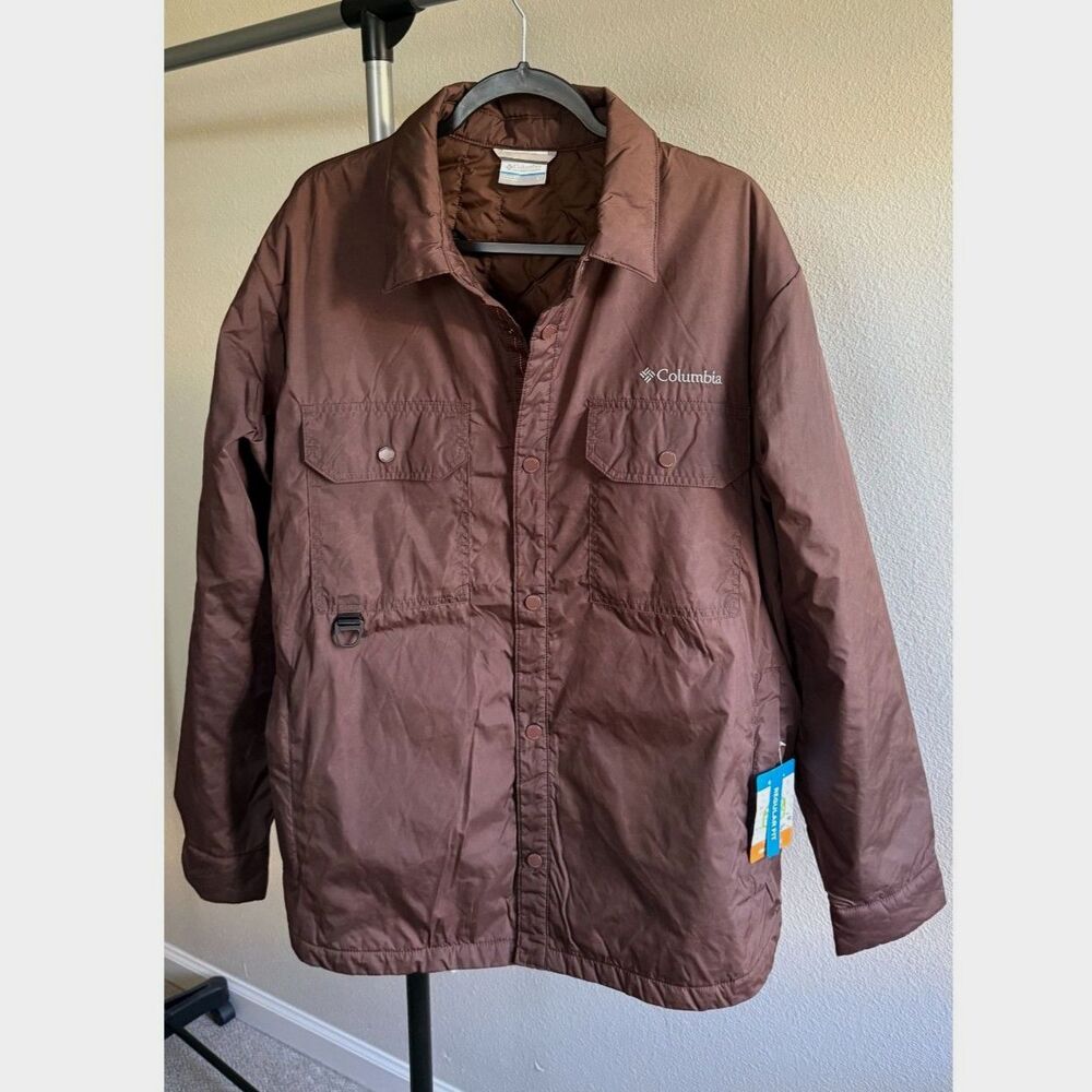 Columbia Men’s Landroamer Shirt Jacket Tobacco Brown Size L NWT